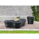 Meridian Monza Black Marble Finish Concrete End Table IMAGE 9