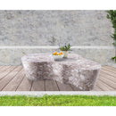 Meridian Monza Brown Marble Finish Concrete Coffee Table IMAGE 2