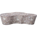 Meridian Monza Brown Marble Finish Concrete Coffee Table IMAGE 4