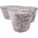 Meridian Monza Brown Marble Finish Concrete Coffee Table IMAGE 5