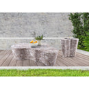 Meridian Monza Brown Marble Finish Concrete Coffee Table IMAGE 9