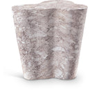 Meridian Monza Brown Marble Finish Concrete End Table IMAGE 1