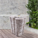 Meridian Monza Brown Marble Finish Concrete End Table IMAGE 2