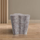 Meridian Monza Brown Marble Finish Concrete End Table IMAGE 3