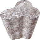 Meridian Monza Brown Marble Finish Concrete End Table IMAGE 6