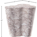 Meridian Monza Brown Marble Finish Concrete End Table IMAGE 7