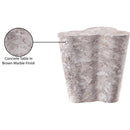 Meridian Monza Brown Marble Finish Concrete End Table IMAGE 8