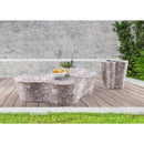 Meridian Monza Brown Marble Finish Concrete End Table IMAGE 9