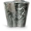 Meridian Monza Green Marble Finish Concrete End Table IMAGE 1