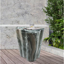 Meridian Monza Green Marble Finish Concrete End Table IMAGE 2