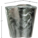 Meridian Monza Green Marble Finish Concrete End Table IMAGE 7