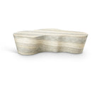 Meridian Monza Travertine Travertine Finish Concrete Coffee Table IMAGE 1