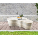 Meridian Monza Travertine Travertine Finish Concrete Coffee Table IMAGE 2