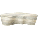 Meridian Monza Travertine Travertine Finish Concrete Coffee Table IMAGE 4