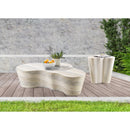 Meridian Monza Travertine Travertine Finish Concrete Coffee Table IMAGE 9