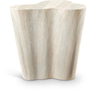Meridian Monza Travertine Travertine Finish Concrete End Table IMAGE 1
