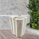 Meridian Monza Travertine Travertine Finish Concrete End Table IMAGE 2