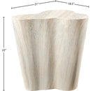 Meridian Monza Travertine Travertine Finish Concrete End Table IMAGE 7