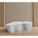 Meridian Monza White Marble Finish Concrete Coffee Table IMAGE 3