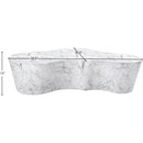Meridian Monza White Marble Finish Concrete Coffee Table IMAGE 7