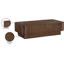 Meridian Oakmont Brown Coffee Table IMAGE 7