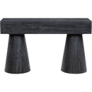 Meridian Bracciano Black Oak Veneer Console Table IMAGE 5