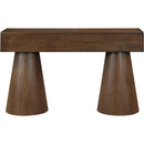 Meridian Bracciano Brown Oak Veneer Console Table IMAGE 5