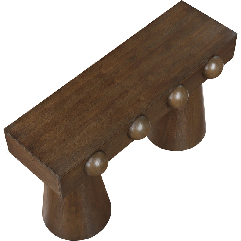 Meridian Bracciano Brown Oak Veneer Console Table IMAGE 6