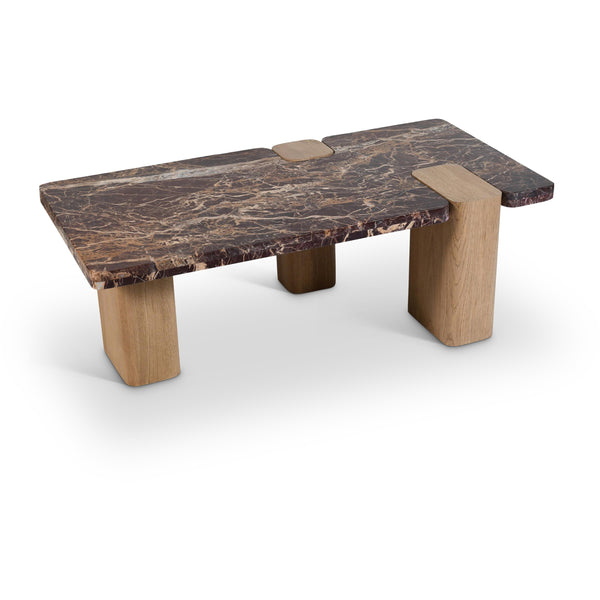Meridian Ravenna Burgundy Coffee Table IMAGE 1