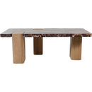Meridian Ravenna Burgundy Coffee Table IMAGE 3