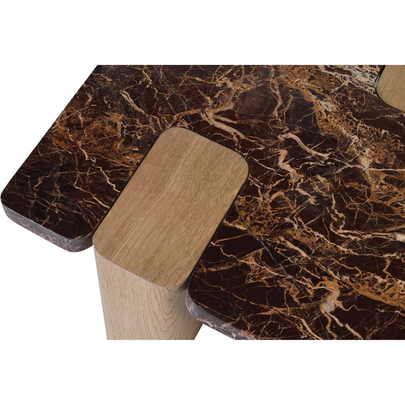 Meridian Ravenna Burgundy Coffee Table IMAGE 5