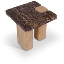 Meridian Ravenna Burgundy End Table IMAGE 1