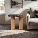 Meridian Ravenna Burgundy End Table IMAGE 2