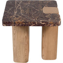 Meridian Ravenna Burgundy End Table IMAGE 4