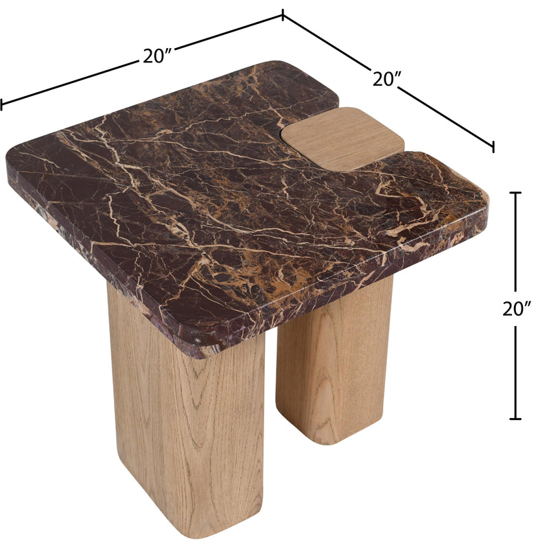 Meridian Ravenna Burgundy End Table IMAGE 7