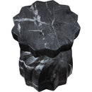 Meridian Caserta Black Marble Finish Concrete End Table IMAGE 6