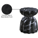 Meridian Caserta Black Marble Finish Concrete End Table IMAGE 8