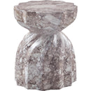 Meridian Caserta Brown Marble Finish Concrete End Table IMAGE 5