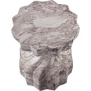 Meridian Caserta Brown Marble Finish Concrete End Table IMAGE 6