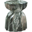 Meridian Caserta Green Marble Finish Concrete End Table IMAGE 5