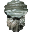 Meridian Caserta Green Marble Finish Concrete End Table IMAGE 6
