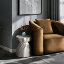 Meridian Caserta Travertine Travertine Finish Concrete End Table IMAGE 3