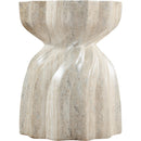 Meridian Caserta Travertine Travertine Finish Concrete End Table IMAGE 4