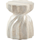 Meridian Caserta Travertine Travertine Finish Concrete End Table IMAGE 5