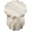 Meridian Caserta Travertine Travertine Finish Concrete End Table IMAGE 6