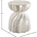 Meridian Caserta Travertine Travertine Finish Concrete End Table IMAGE 7