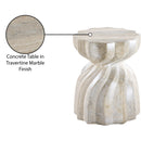 Meridian Caserta Travertine Travertine Finish Concrete End Table IMAGE 8