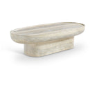 Meridian Tivoli Travertine Concrete Indoor/Outdoor Coffee Table IMAGE 1