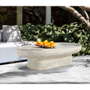 Meridian Tivoli Travertine Concrete Indoor/Outdoor Coffee Table IMAGE 3