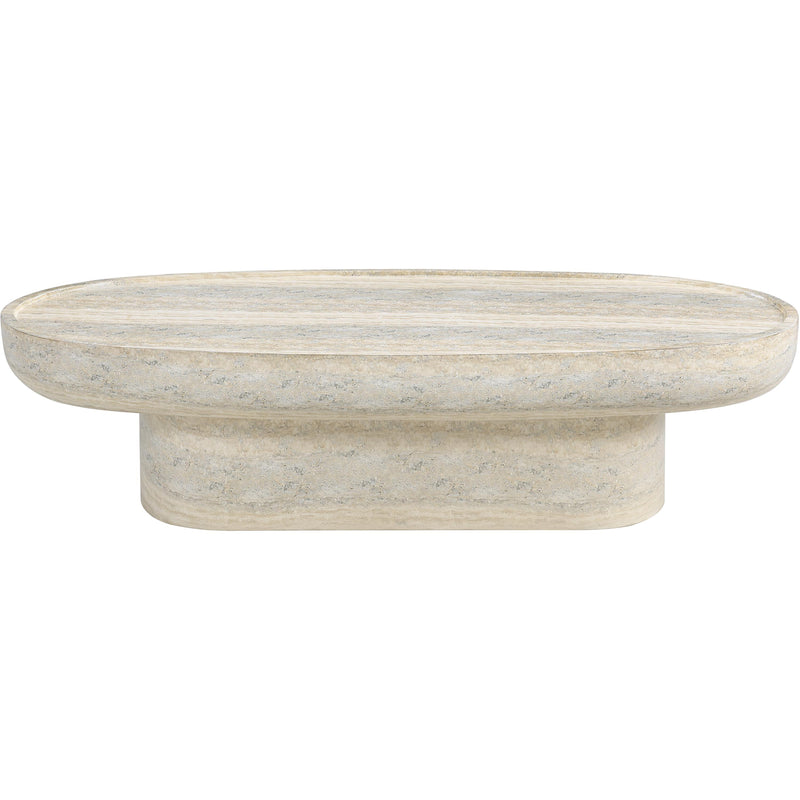 Meridian Tivoli Travertine Concrete Indoor/Outdoor Coffee Table IMAGE 5